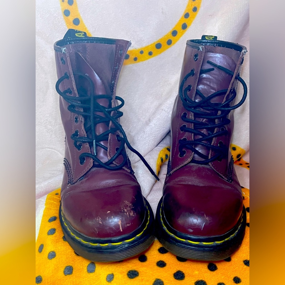 Dr Martens Cherry 1460 Smooth Leather Black Boots